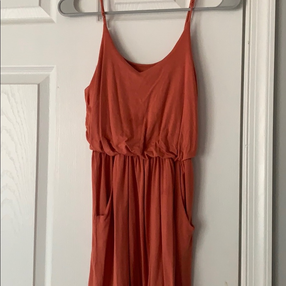 Clay colored POCKETED dress